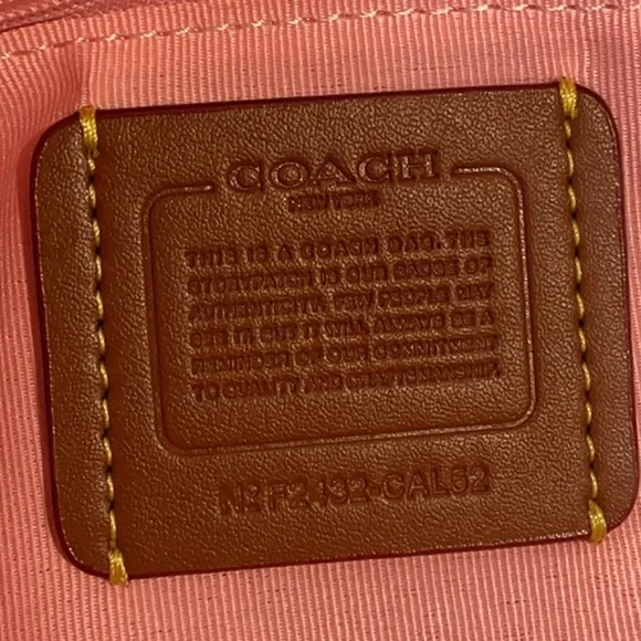 Coach Pink Canvas Shoulder Bag - Picture 7 of 9